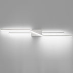SOLFART Bathroom Vanity Lights Over Mirror 48 Inch Modern Brushed Nickel LED Bathroom Lights Dimmable Wall Light