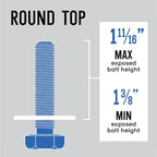 Stinky John's Tall Toilet Bolt Caps - Universal Fit with a Round Top - Almond Colored Caps - 2 count (1 package)