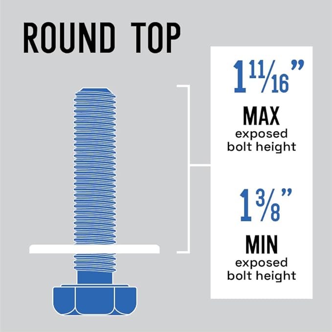 Stinky John's Tall Toilet Bolt Caps - Universal Fit with a Round Top - White Caps (4)