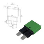 Auto Reset ATC/ATO 30 Amp Circuit Breaker Fuse for Automotive Marine RV Car Truck Audio Battery Protection Automatic Reset | Low Profile (30A, 1 Pack)