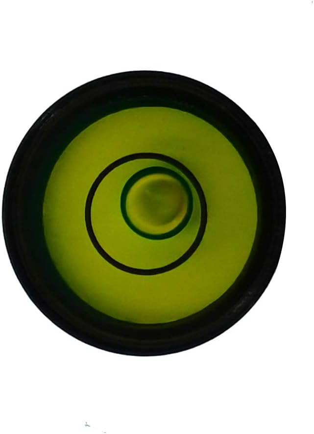 Mini Metal universal horizontal bubble water level level level level balance bubble level round 15x8mm (Black green）