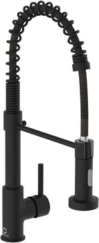 Kitchen Faucet, Black Kitchen Sink Faucets with Pull Down Sprayer, Single Handle Stainless Steel Faucets for Kitchen Sinks, Dual Function Spray Head, Farmhouse Kitchen Faucets