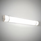 ASD LED 48" Vanity Flush Mount Light Fixture, Linear Bathroom Lighting Bar | 3CCT, Dimmable, Energy Star, ETL Listed | 35W 3200LM 3000-5000K 120V | Long Tube Bath Wall Sconce Over Mirror | Nickel