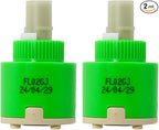 Hain Yo FL02GJ Belanger FC9M6 (Set of 2) 35mm Single Lever Faucet Cartridge, OEM Faucet Cartridges, Bathroom Ceramic Cartridges, Fits 35mm Faucets, 1 3/8"