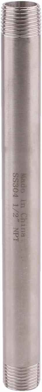 1/2" X 1/2“ NPT Male Nipple Stainless Steel 304 Cast Pipe Coupling fitting 8" Length