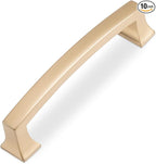 COTYKILEY 10 Pack 3.75Inch(96mm) Champagne Bronze Cabinet Handles Gold Kitchen Cabinet Pulls Cabinet Door Handles Kitchen Cabinet Hardware