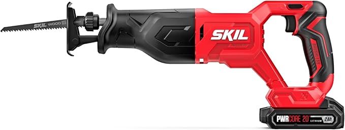 SKIL PWR CORE 20V Brushless 9-Tool Power Tool Combo Kit Including 2 * 2.0Ah Batteries, Charger, and Rolling Tool Box -CB8009B-20