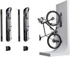 Steadyrack Bike Rack for Road Bikes - The Original Wall Mounted Vertical Bike Storage - Fits Narrow Tires - Space Saving Pivot Design - Heavy-Duty Steel Rack for Indoor Garage, Apartment or Home Use