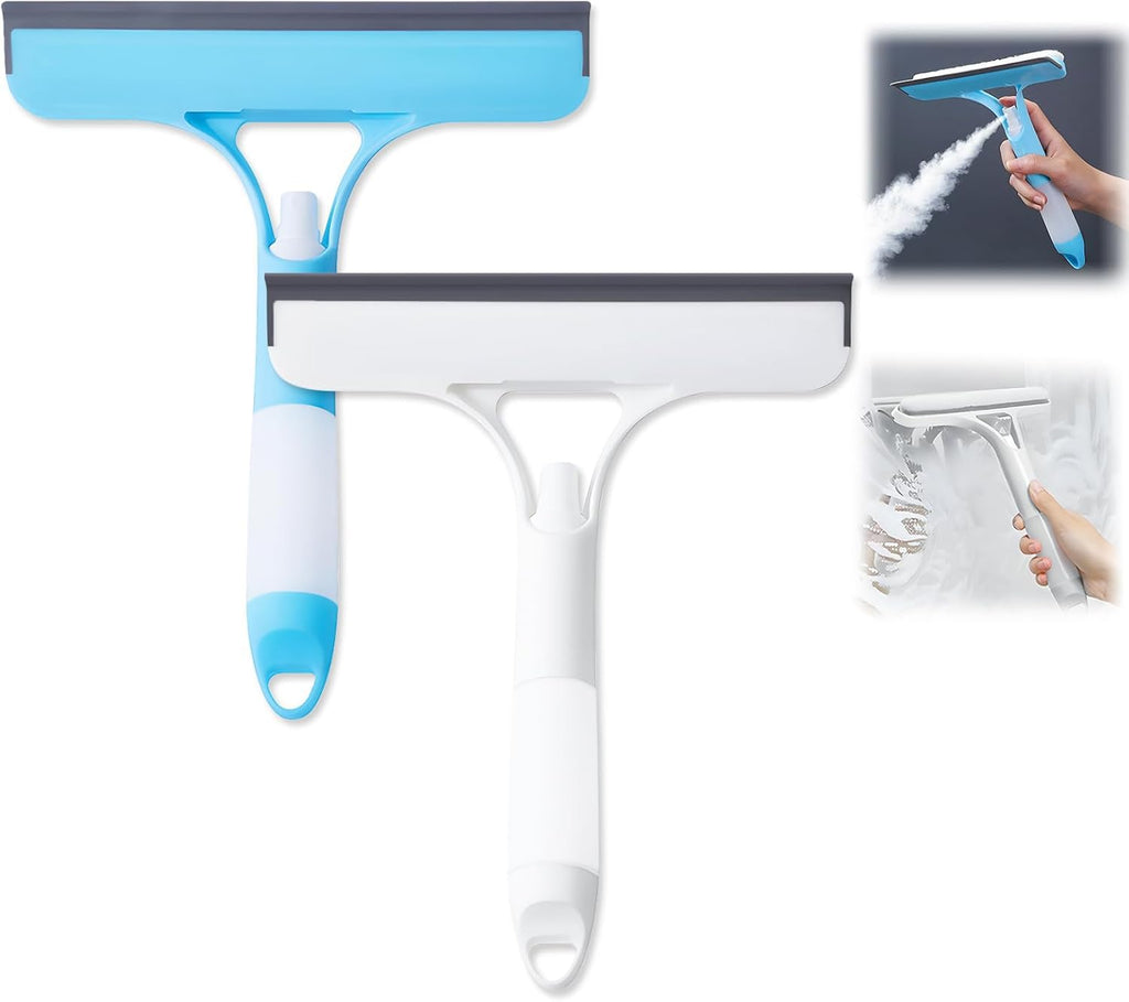 3 in 1 Window Cleaning Squeegee with Spra, 3 in 1 Spray Squeegee,3 in 1 Window Cleaning Scraper for Windows, Walls,Car Windshields, Bathrooms, Kitchens, All-Purpose Window Cleaner Tool