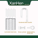 Lock Outdoor Padlocks, Key Lock, Padlocks with Same Key - Laminated Steel Keyed Padlocks with Long Shackle, 48 Pack, for Hasp Latch, Sheds, Fences, Storage Locker, School, Gym