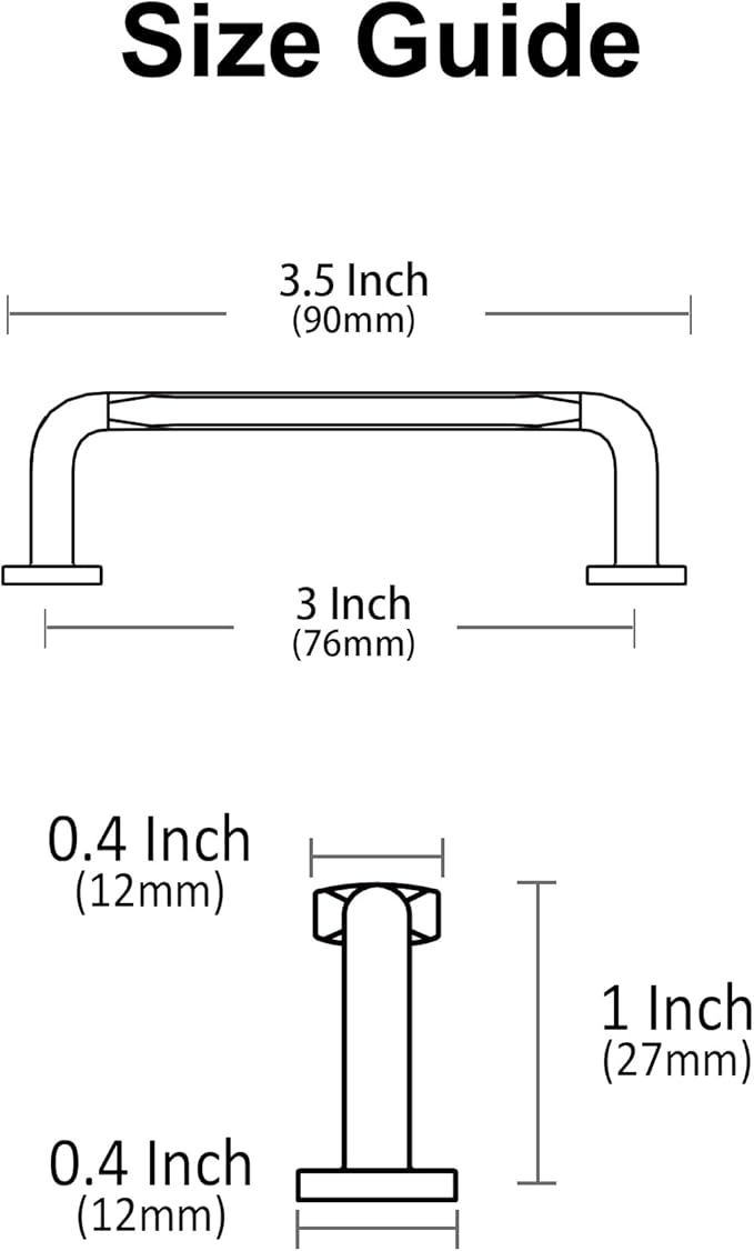 Alzassbg 15 Pack Antique Brass Cabinet Handles, 3 Inch(76mm) Hole Centers Arch Modern Cabinet Pulls Kitchen Hardware for Cabinets AL3503AE