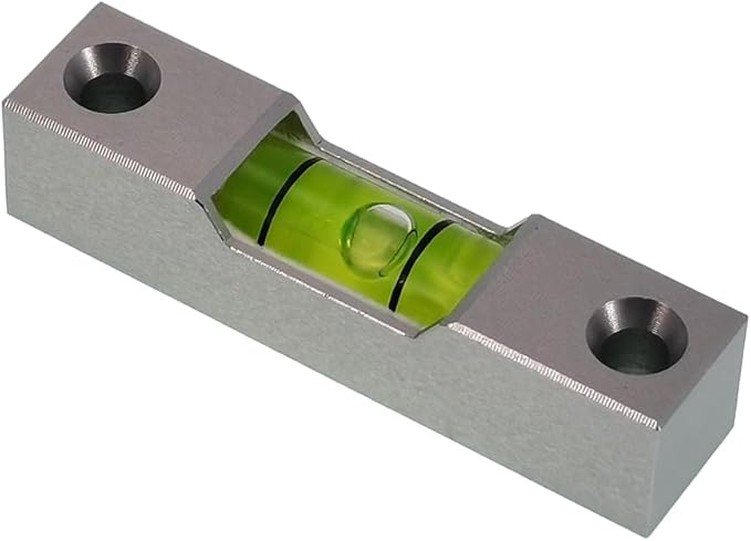 Aluminum alloy small bar level, square horizontal bubble, water level ruler, installation hole adjustable head (35 * 8 * 8mm)