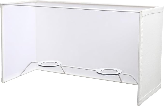 Yosoan 2-Light White Lamp Square Fabric Shades, Double Fabric Lampshade Indoor Wall Mount 2 Bulbs for Wall Sconce Lamp Replacement for Stairwell Bedside Hallway Home Decor(White)