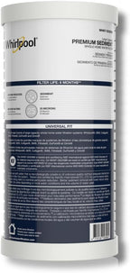 Whirlpool 10" x 4.5" Whole House Large Capacity Sediment Filter WHKF-GD25BB, NSF Certified 25 Micron Filtration, 6-Month Life, Replacement Cartridge Fits Most Home Standard Filter Housings