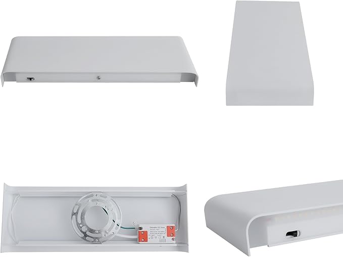 11" Modern LED vanity light,15W Dimmable 5 CCT (3000K-6500K) Adjustable Wall Lamp,Up and Down Wall Lighting,Indoor Wall Sconce for Bedroom,Staircase,Hallway,Dressing Table,2 Pack（White）