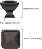 6 Pack Oil Rubbed Bronze Cabinet Knobs for Dresser & Kitchen Cabinets