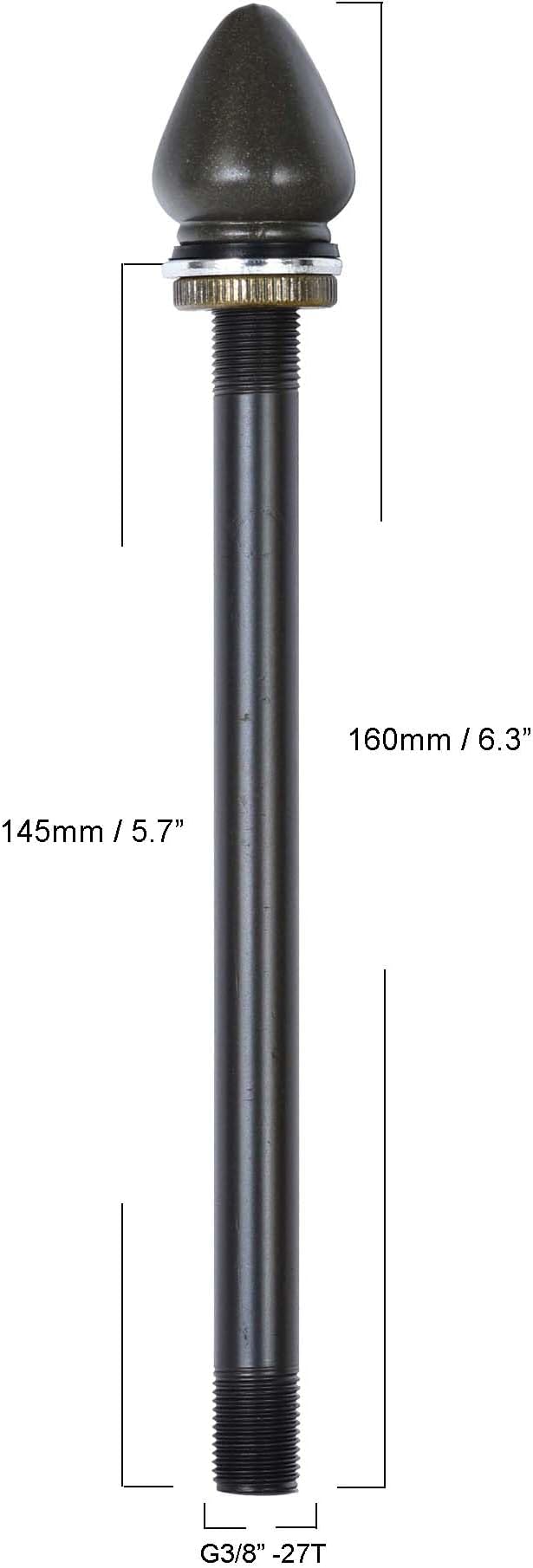 Bieye SS029 Lampshade Support with Finial for Tiffany Style Stained Glass Floor Lamp Table Lamp (G3/8 145mm Waterdrop)