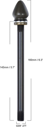 Bieye SS029 Lampshade Support with Finial for Tiffany Style Stained Glass Floor Lamp Table Lamp (G3/8 145mm Waterdrop)