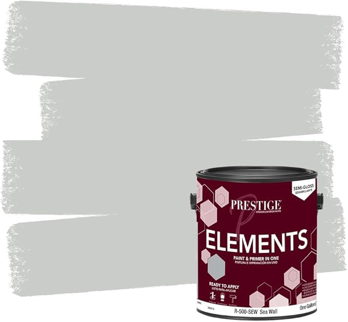PRESTIGE Paints Elements Interior Paint and Primer in One, Semi-Gloss, 1 Gallon, Sea Wall