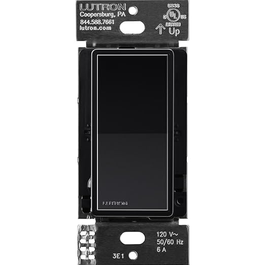 Lutron Sunnata On/Off Accessory Switch, only for use with Sunnata LED+ Dimmers, ST-AS-BL, Black