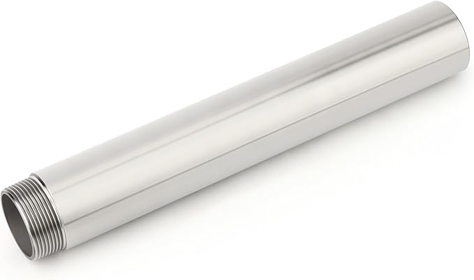 TAISHER 1PCS Stainless Steel Pipe Fittings, 2" NPT Male x 2" NPT Female Threaded, 16" Length Nipple Cast Pipe