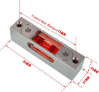 Bar type high-precision level, high-precision aluminum alloy metal adjustable level, bubble square bar type luminous magnetic multi specification ruler (90x21x25mm)