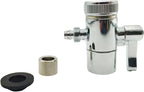 Kitchen Faucet Diverter Valve with Aerator 22mm Thread,Sink Faucet Filter Diverter Valve,Faucet Adapter Faucet Splitter Diverter Valve Water Diversion,Countertop water Filter(1/4" OD Tubing Outlet)