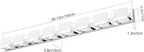 Tipace 8 Lights Modern LED Chrome Vanity Light for Bathroom Wall Light Up and Down LED Bathroom Light Fixtures Over Mirror(White Light 6000K)