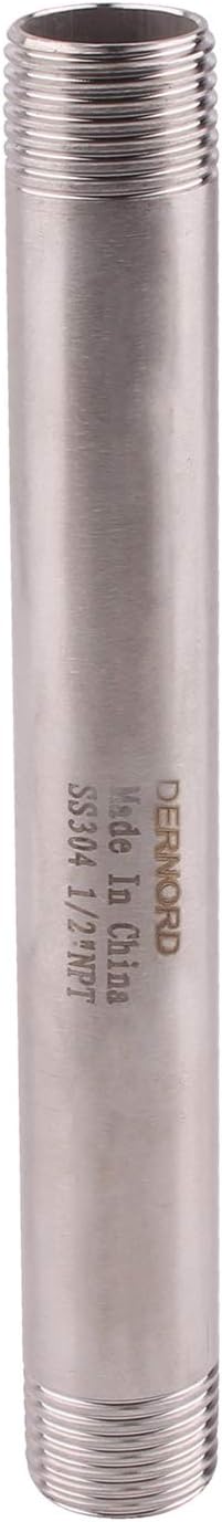 1/2" X 1/2“ NPT Male Nipple Stainless Steel 304 Cast Pipe Coupling fitting 6" Length
