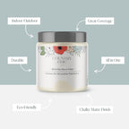 Country Chic All-in-One Chalk Paint for Furniture, Cabinets, Home Decor, Eco-Friendly, Matte Finish, Built-In Primer & Top Coat for Wood, Metal - Vanilla Frosting (Off White) - 8 oz (237 ml)