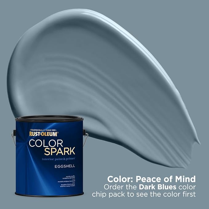 Rust-Oleum Color Spark Interior Paint and Primer in One, Eggshell, Peace of Mind, 1 Gallon