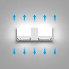 Tipace LED Dimmable Modern 2-Light Vanity Fixture for Bathroom - Frosted White Acrylic Chrome Up and Down Light Over Mirror (6000K)