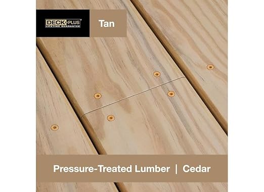 Deck Plus 1-5/8 Inch Epoxy Coated Exterior Wood and Fence Screws #8 x 1-5/8" Torx/Star Drive Included Coarse Thread, Outdoor Rust Resistant Decking Screw, Tan, Keg, 1700 Pieces | 49323