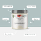 Country Chic All-in-One Chalk Paint for Furniture, Cabinets, Home Decor, Eco-Friendly, Matte Finish, Built-In Primer & Top Coat for Wood, Metal - Vanilla Frosting (Off White) - 4 oz (118 ml)