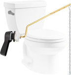 Hibbent Universal Metal Side Mount Toilet Handle Replacement Kit, Brass Toilet Flush Tank Lever with Stainless Steel Flapper Chains for Most Toilets, Oil-Rubbed Bronze