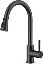 WEWE Kitchen Faucets with Pull Down Sprayer, Stainless Steel Single Handle 1 Hole for Family Kitchen Commercial Camper Laundry Rv Bar, Oil Rubbed Bronze
