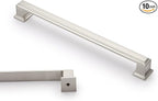 10 Pack 7.5 Inch(192mm) Hole Center Satin Nickel Modern Cabinet Pulls Kitchen Cabinet Handles Kitchen Cabinet Hardware Timeless Drawer Pulls for Dresser Cupboard Wardrobe, Nickel-B(7.5x10)
