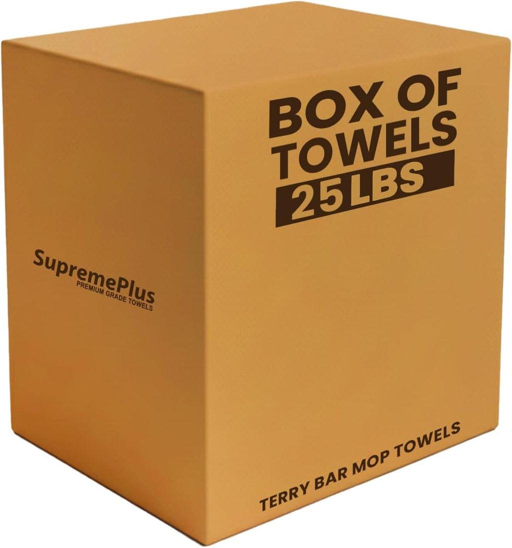 White Terry Bar Mop Towels 4800 Pcs (Approx) - 100% Cotton Ultra-Absorbent Cleaning Rags, Perfect Washable Kitchen Rags for Bars, Restaurants & Home (600 lbs Pallet - 24x25 lbs. Box)