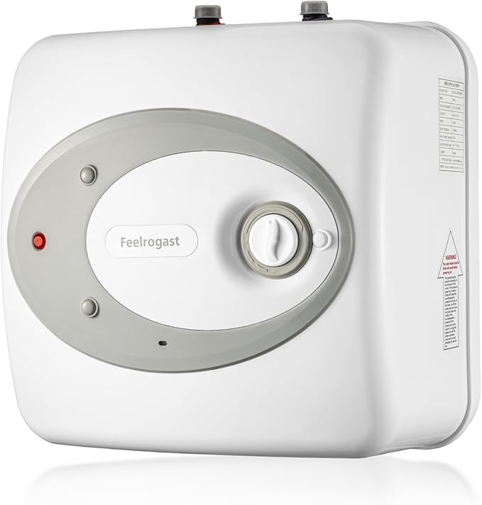 Electric Tank Water Heater-8 Gallon Under Sink Instant Hot Water for RV, Camper, Kitchen, Food Truck, 120V 1500W, Wall or Floor Mounted