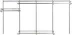 Rubbermaid Configurations Custom Closet Kit 4-8 Ft. Adjustable Metal Wire Shelving Titanium Finish Expandable Organization System Hardware Included for Home Closet/Pantry/Laundry/Mudroom