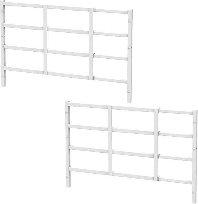 Fixed Window Safety Guard 19”x 38” *2 Pack Adjustable Width Prevents Accidental Falls,Non-Egress, Tamper Resistant Screws Included,White