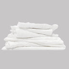 Recycled White T-Shirt Cleaning Rags (2 lbs. Bag - Pack of 12) – Shop Rags Bulk for Oil, Stain, Grease, Paint, and Auto Cleaning, Multipurpose