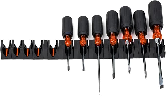 ToolBox Widget Screwdriver Organizer Pro Series 4.0 – Magnetic Holder for Tool Drawers – Modular Toolbox Organizer System – Tool Storage for Professional & DIY Mechanics - 6 Pack, 72 Holders
