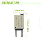 25A DC 12V-32V Manual Reset Circuit Breaker ATM Low Profile T1 Mini Blade Fuses Breakers for Car Trucks Marine Boat RV Solar and More,2 Pack