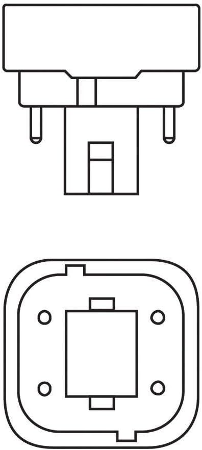 Circle (4 Pack CFL Bulbs Direct Generic Replacement for Panasonic FDS18E35/4 18W 3500K Double Tube, 4 Pin G24q-2 Base, Compact Fluorescent Light Bulbs