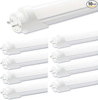 Aolyty T8 LED Tube Light, 9W Shop Light 6500K Super Bright Dual End Powered No Ballast Bypass Light fixtures 2ft 24" for Warehouse, Garage, Office, Home - 10 Pack