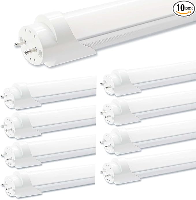 Aolyty T8 LED Tube Light, 13W Shop Light 6500K Super Bright Dual End Powered No Ballast Bypass Light fixtures 3ft 35" for Warehouse, Garage, Office, Home - 10 Pack