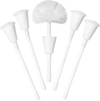 Don Aslett Johnny Mop | Set of 5 Toilet Brushes | 14" Handle to Easily Clean Toilet or Shower | Scratch Free Bowl Swab | Safe to Use with Your Favorite Toilet Bowl Cleaner
