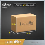 LanuBe Lock Laminated keyed Padlock (1-9/16", 40mm), keyed Alike Locks, Long Shackle,Marked Black Plastic Hoop, Pack of 48