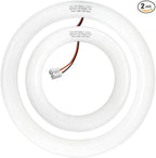 LED Replacement for FC8T9 22W and FC12T9 32W Fluorescent Bulb, 8 inch 11W for T9 22 Watts Circular Light Bulbs, 12 inch 16w for 32 Watts Circline, CRI 80, Daylight Ballast Bypass Required